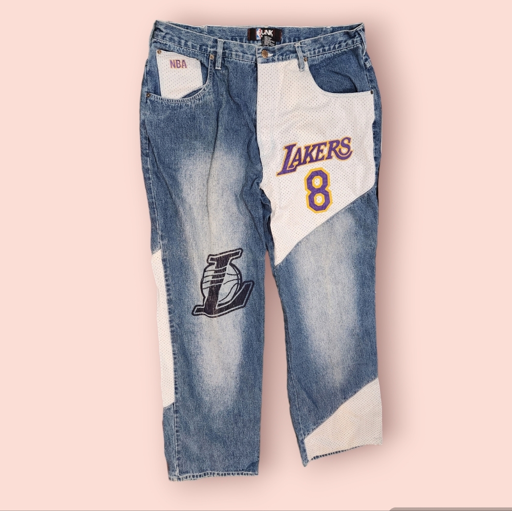UNK Denim NBA Lakers Kobe Bryant Los Angeles #8 Rookie Denim Pants Vintage y2k
